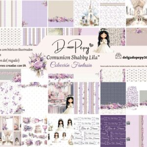 "Comunión Shabby Lila" morena